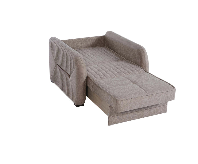 Ottomanson Speedy Collection Upholstered Convertible Armchair with Storage