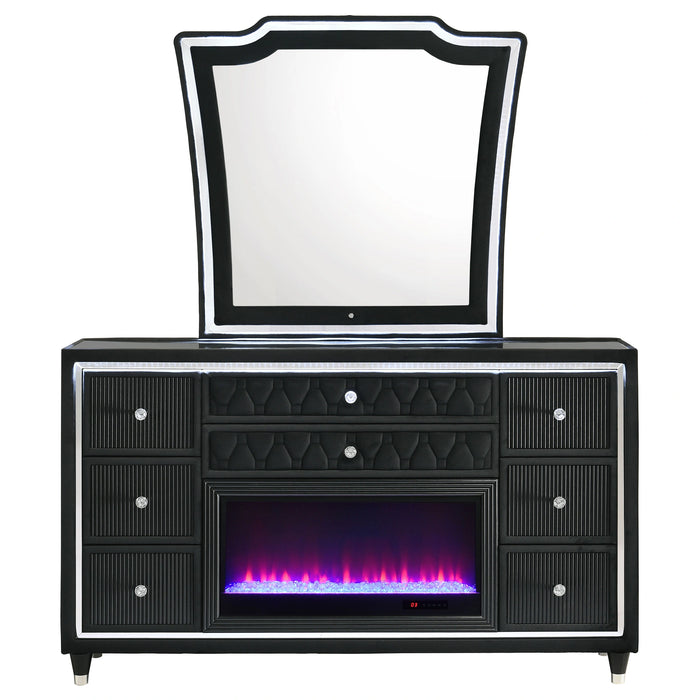 Lorient LED Flame Box Dresser with Mirror