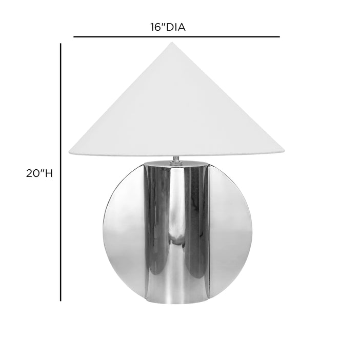 Geo Semi-Circled Chrome Table Lamp