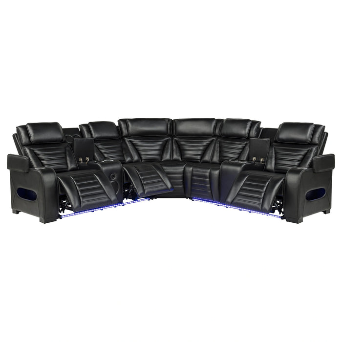 Zuma Dual Power Reclining Sectional Sofa - Home And Beyond