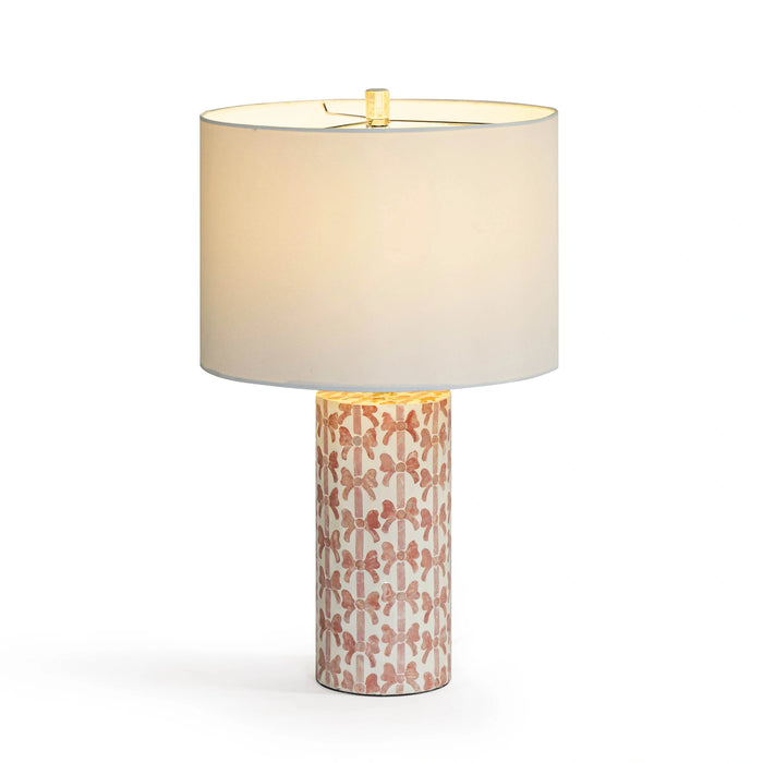 Lassy Pink Ribbon Capiz Shell Table Lamp