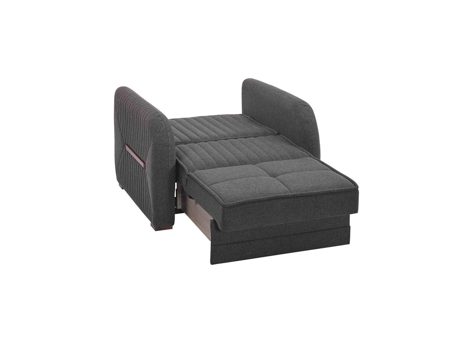 Ottomanson Speedy Collection Upholstered Convertible Armchair with Storage