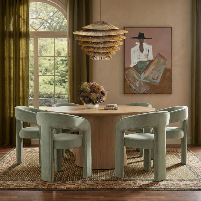 Sahara Round Oak Dining Table (41"-60")