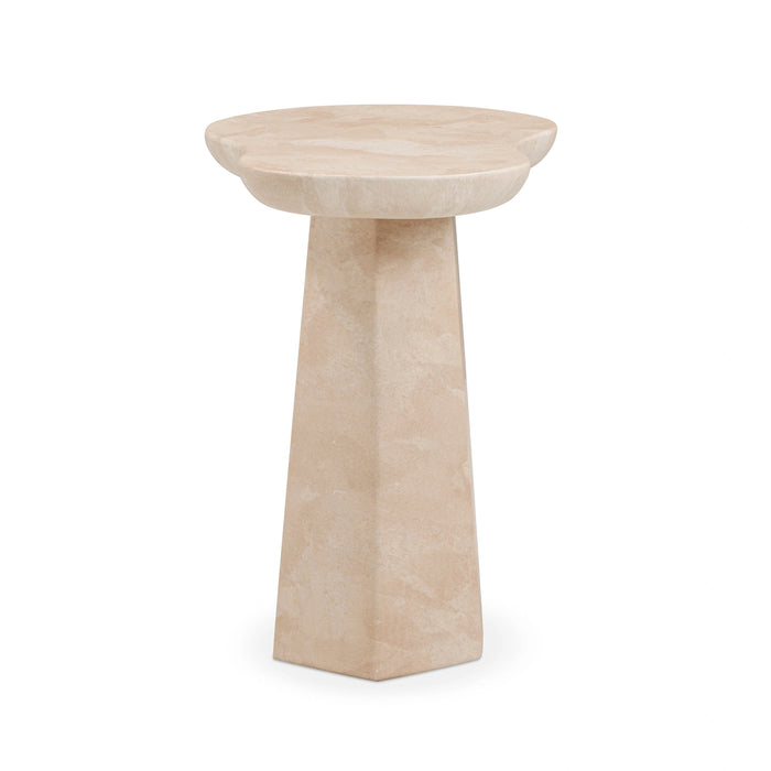 Zaya Rose Faux Marble Indoor/Outdoor Concrete Side Table