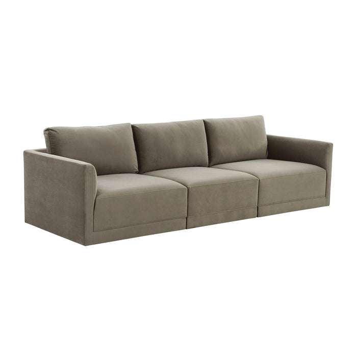 Willow 105" Performance Velvet Modular Sofa
