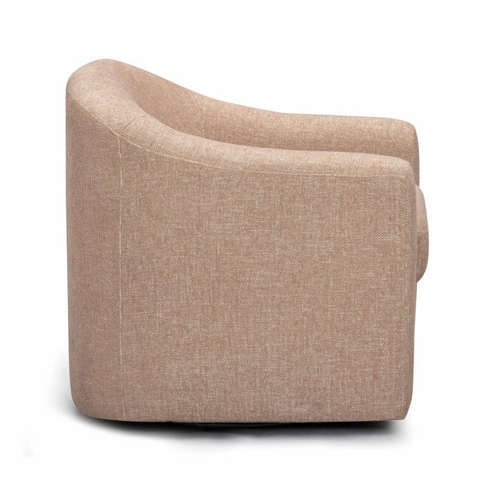 Thao Contract-Grade Basketweave Fabric Swivel Accent Chair