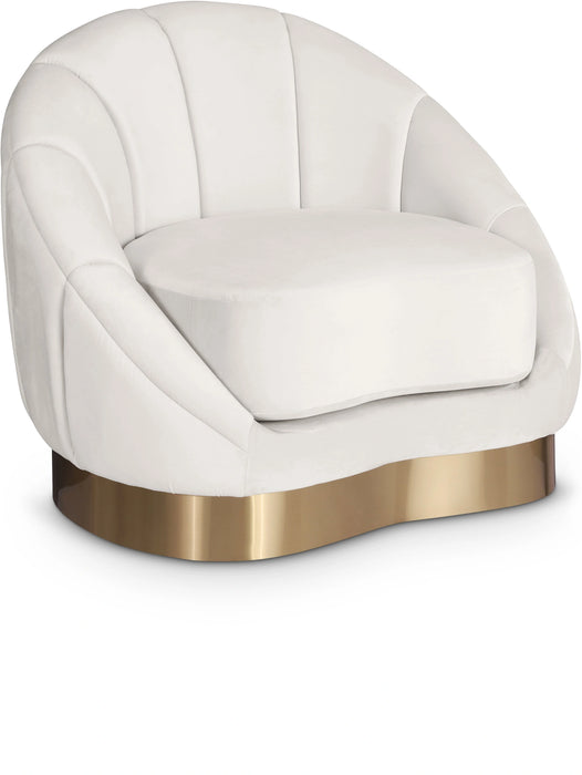 Shelly Cream Velvet Chair