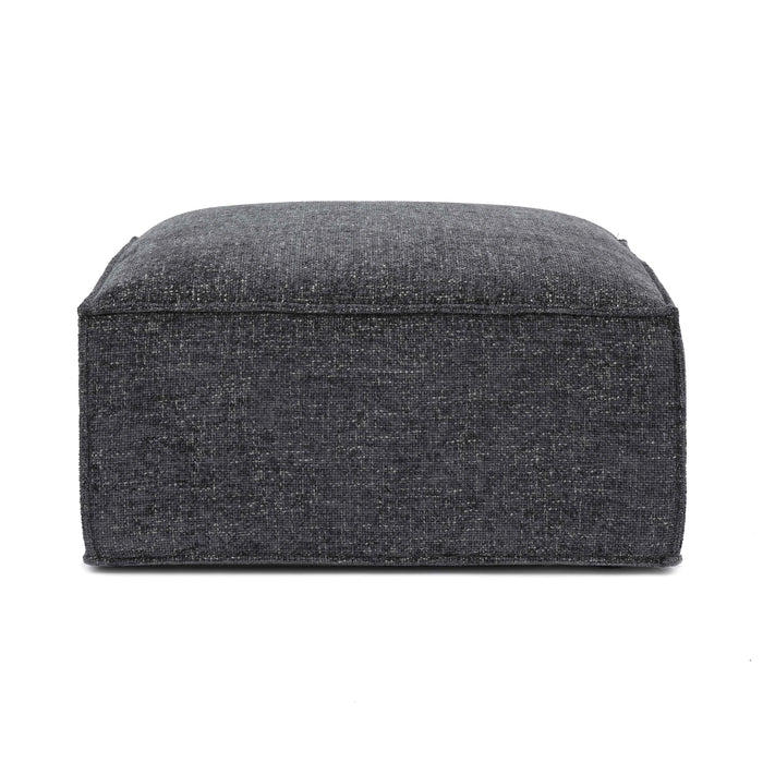 Mindy Performance Chenille Basketweave Ottoman