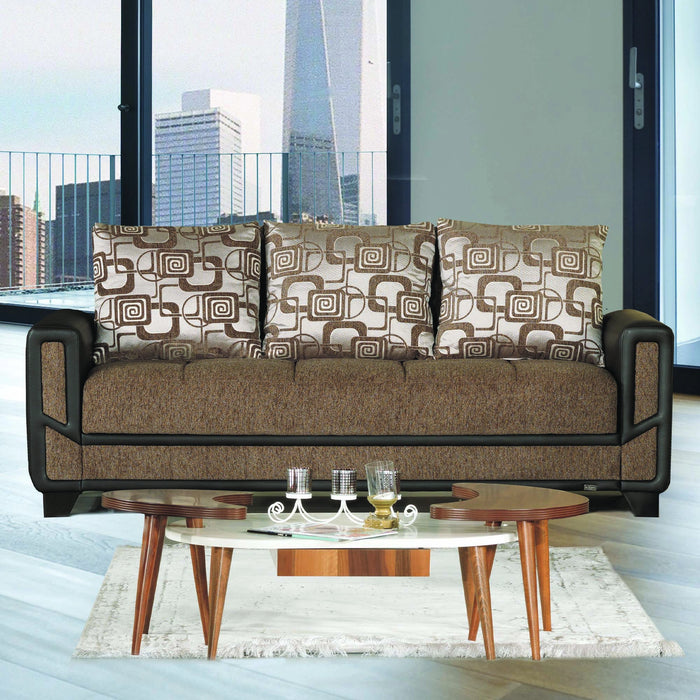 Ottomanson Mondo Modern Collection Upholstered Convertible Sofabed with Storage