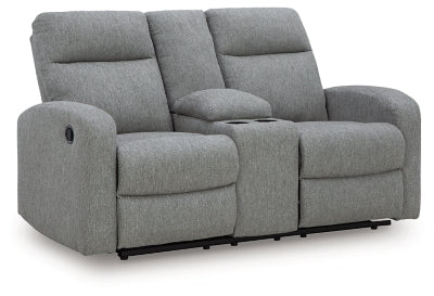 Gauntlet Reclining Loveseat with Console - Home And Beyond