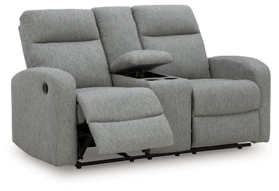 Gauntlet Reclining Loveseat with Console - Home And Beyond