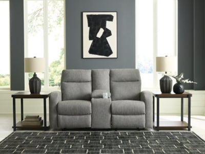 Gauntlet Reclining Loveseat with Console - Home And Beyond