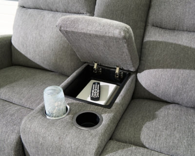 Gauntlet Reclining Loveseat with Console - Home And Beyond