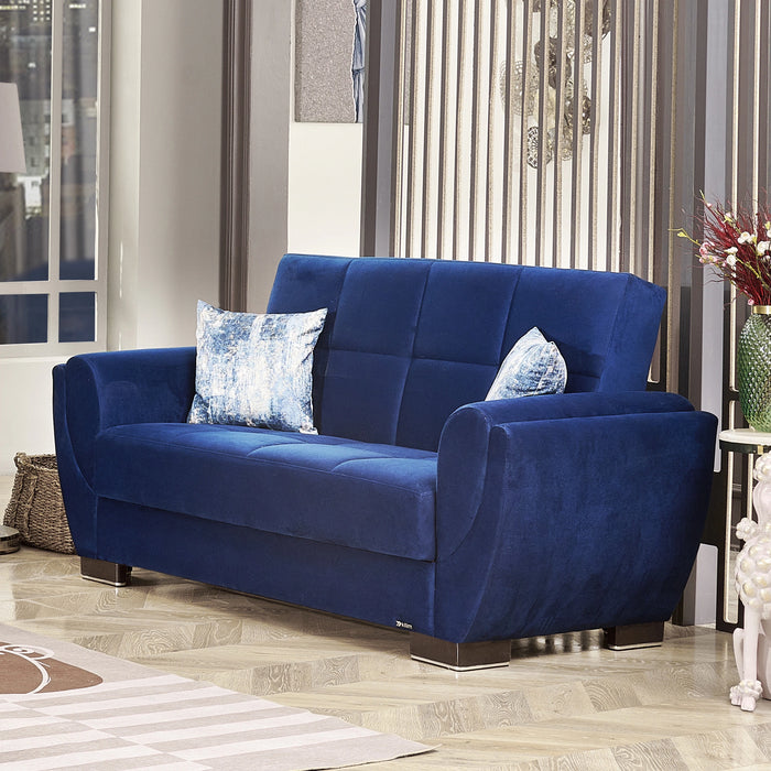Ottomanson Armada Air Collection Upholstered Convertible Loveseat with Storage