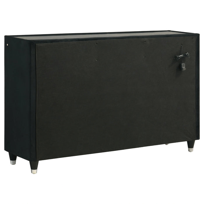 Ravenne Velvet Upholstered LED Bedroom Set
