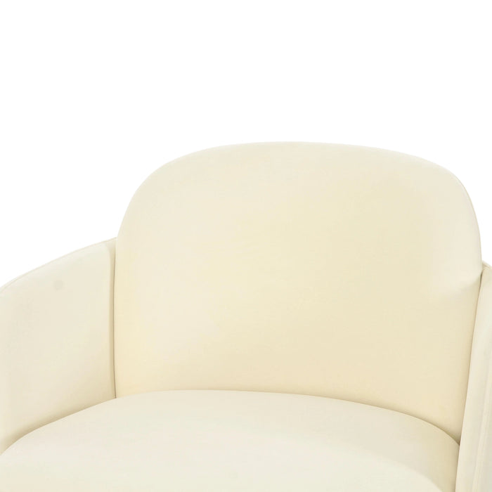 Solange Performance Velvet Swivel Accent Chair