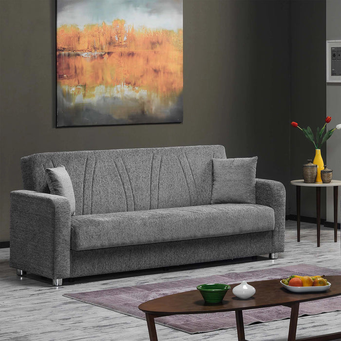 Ottomanson Elegance Collection Upholstered Convertible Sofabed with Storage