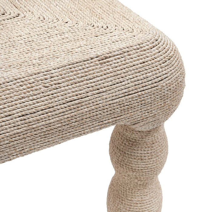 Vicky 49" Natural Woven Seagrass Rectangular Coffee Table