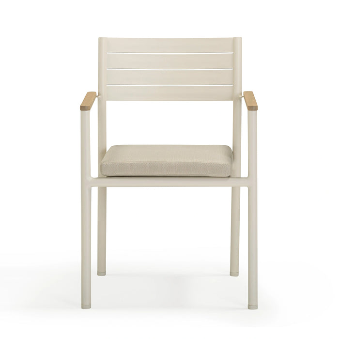 Sardinia Cream Performance Fabric Outdoor Dining Chair - Set of 2