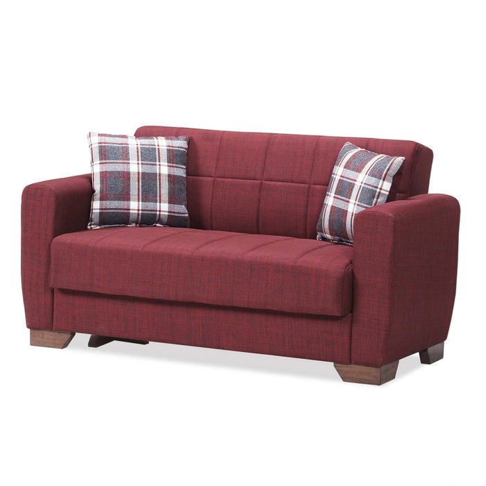 Ottomanson Barato Collection Upholstered Convertible Loveseat with Storage