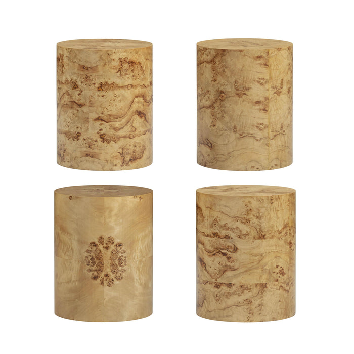 Fig Natural Burl Drum Side Table