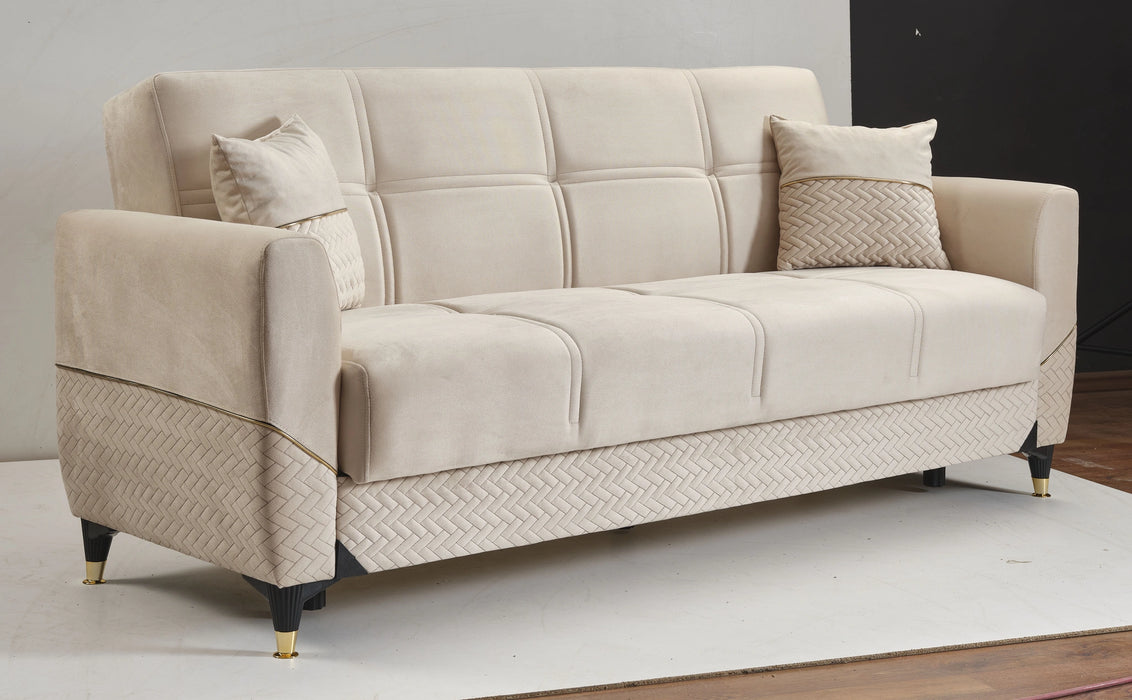 Ottomanson Samba Collection Upholstered Convertible Sofabed with Storage