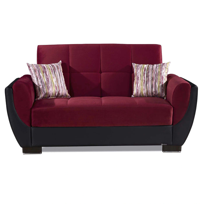 Ottomanson Armada Air Collection Upholstered Convertible Loveseat with Storage