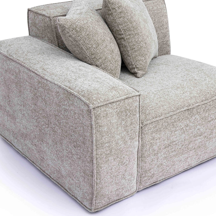 Mindy Performance Chenille Basketweave Modular Corner Chair