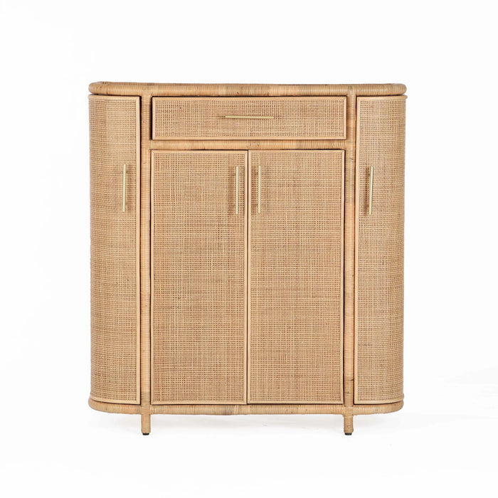 Tarot Natural Rattan Bar Cabinet