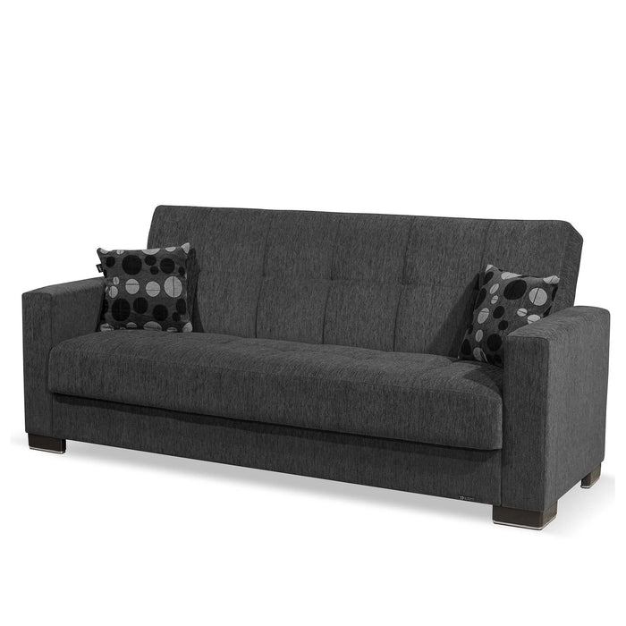 Ottomanson Armada Collection Upholstered Convertible Sofabed with Storage