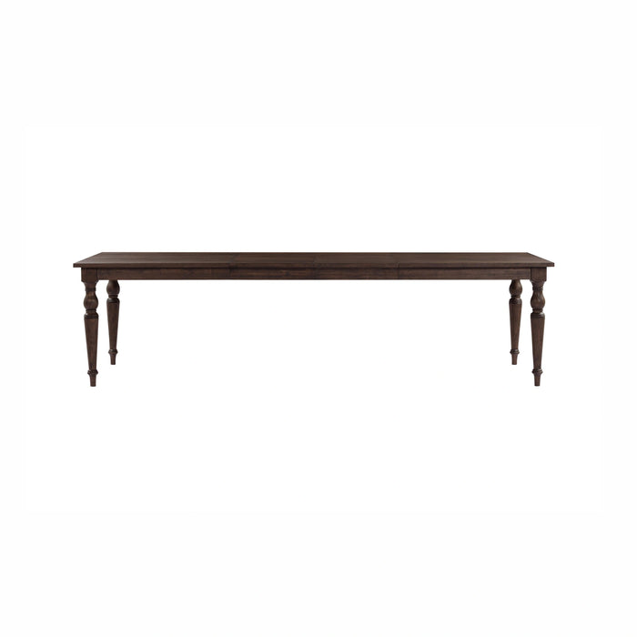 Mila 74"-114" Dark Brown Extendable Rectangular Dining Table