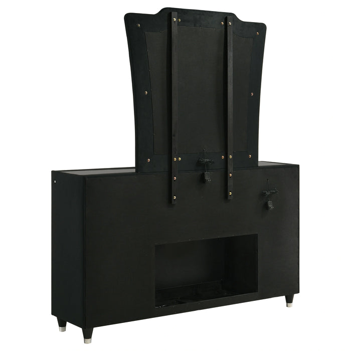 Lorient LED Flame Box Dresser with Mirror