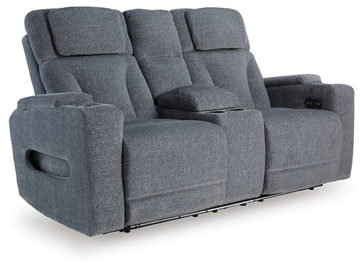 Studio Cave Power Reclining Loveseat with Console - Home And Beyond