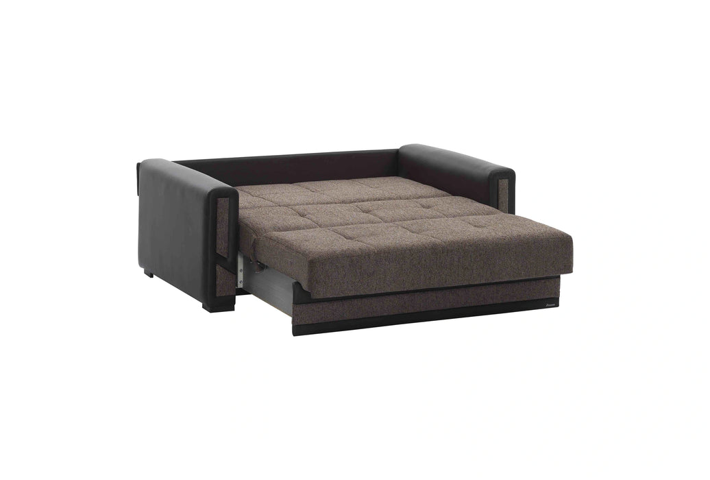 Ottomanson Mondomax Collection Upholstered Convertible Loveseat with Storage