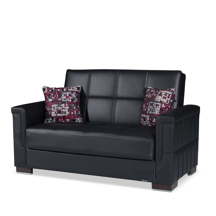 Ottomanson Armada Collection Upholstered Convertible Loveseat with Storage