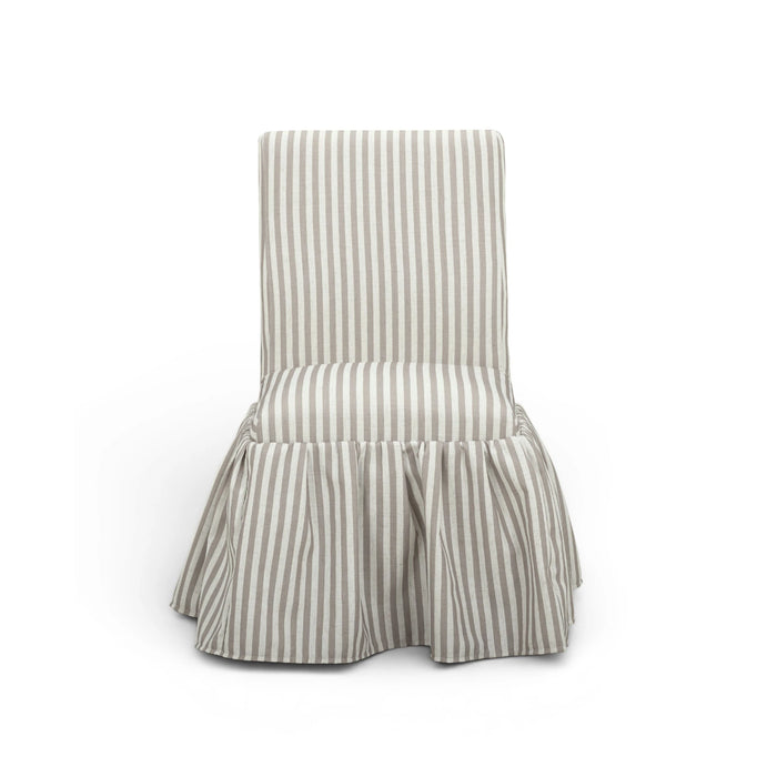 Gertrude Striped Performance Linen Skirted Dining Chair