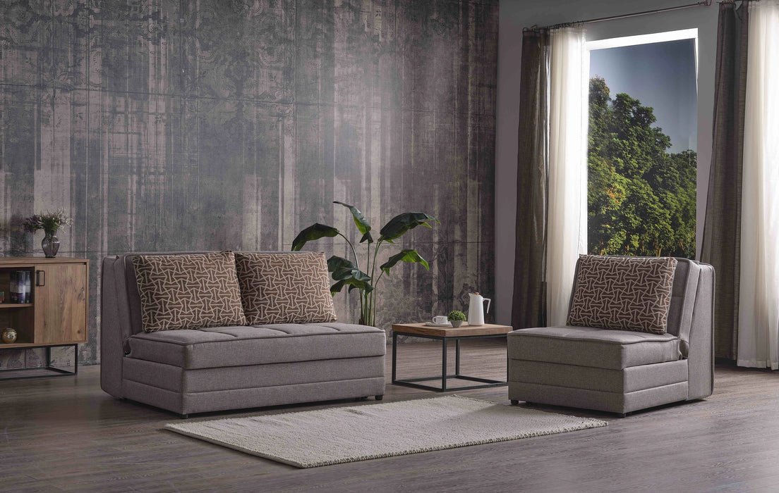 Ottomanson Studio Collection Upholstered Convertible Armchair with Storage