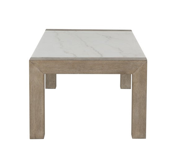 White Marble Top 50" Coffee Table - Home And Beyond