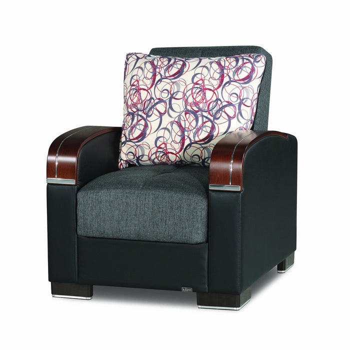 Ottomanson Mobimax Collection Upholstered Convertible Armchair with Storage