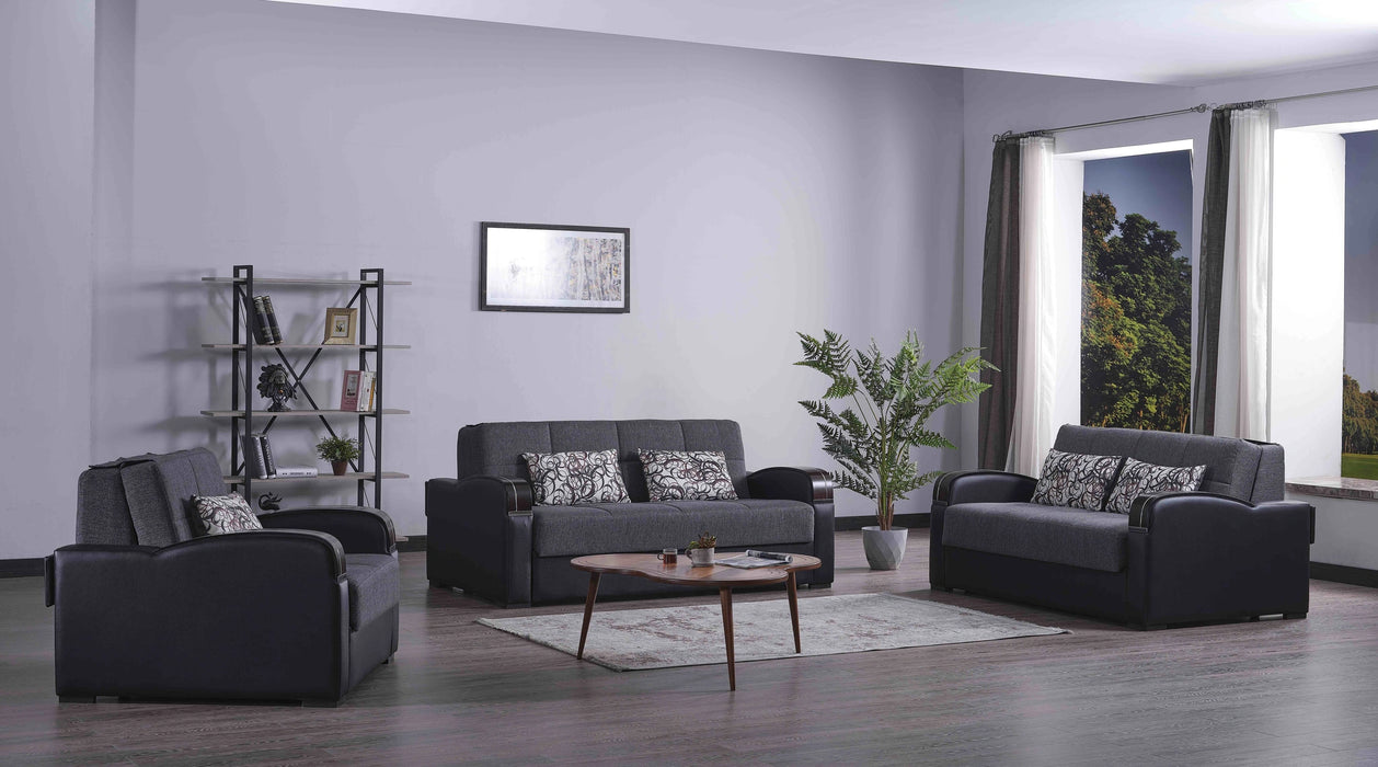 Ottomanson Sleep Plus Collection Upholstered Convertible Sofabed with Storage