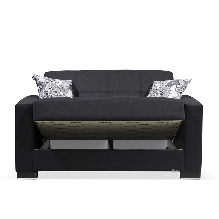 Ottomanson Armada Collection Upholstered Convertible Loveseat with Storage