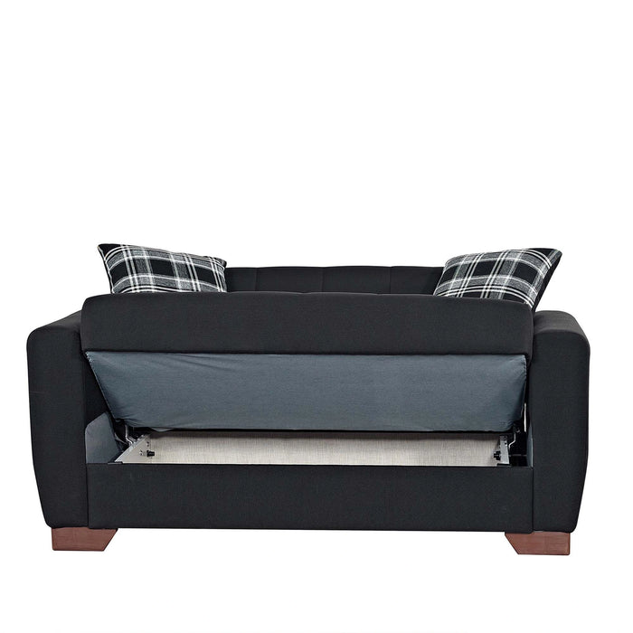Ottomanson Barato Collection Upholstered Convertible Loveseat with Storage