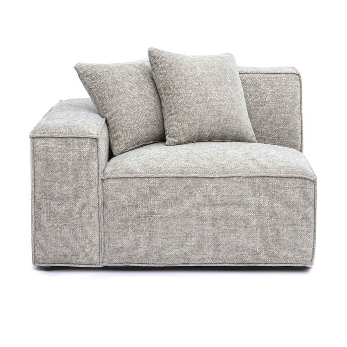 Mindy Performance Chenille Basketweave Modular Corner Chair
