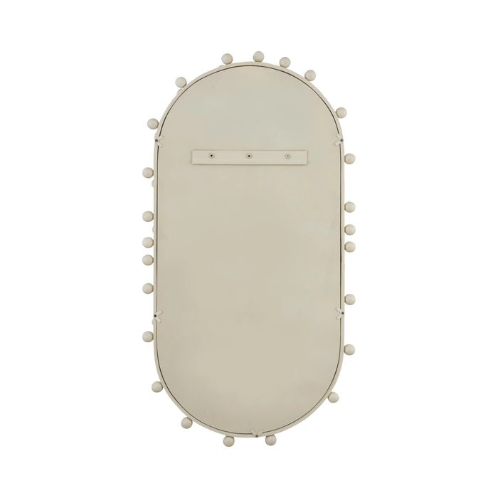 Bubbles Ivory Oval Wall Mirror (17"X31.5"-22.6"X42")