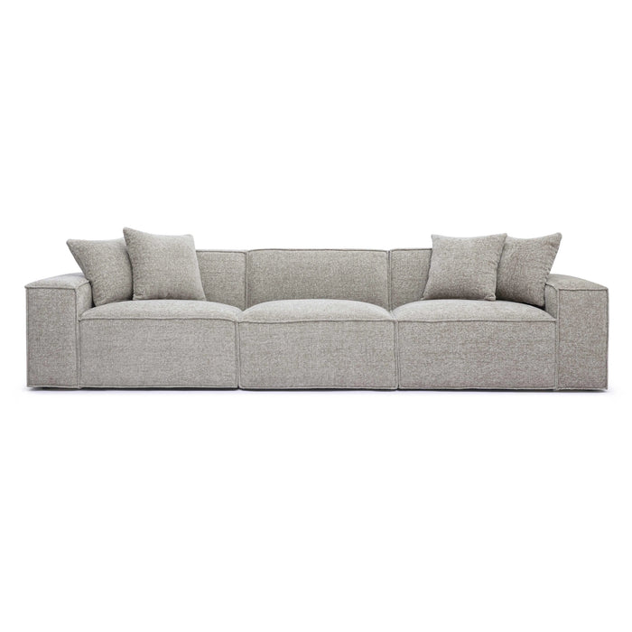 Mindy 115" Performance Chenille Basketweave Modular Sofa