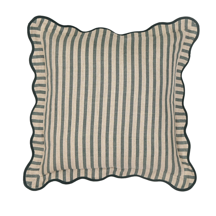 Striped 20" Linen Throw Pillow