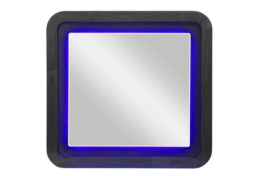 Beckett Wht/Blk Mirror W/ LED