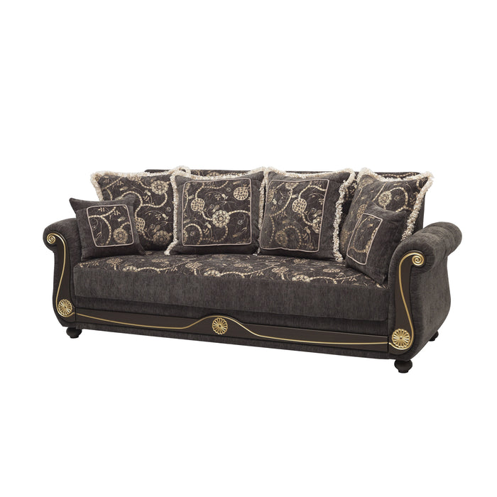 Ottomanson Americana Collection Upholstered Convertible Sofabed with Storage