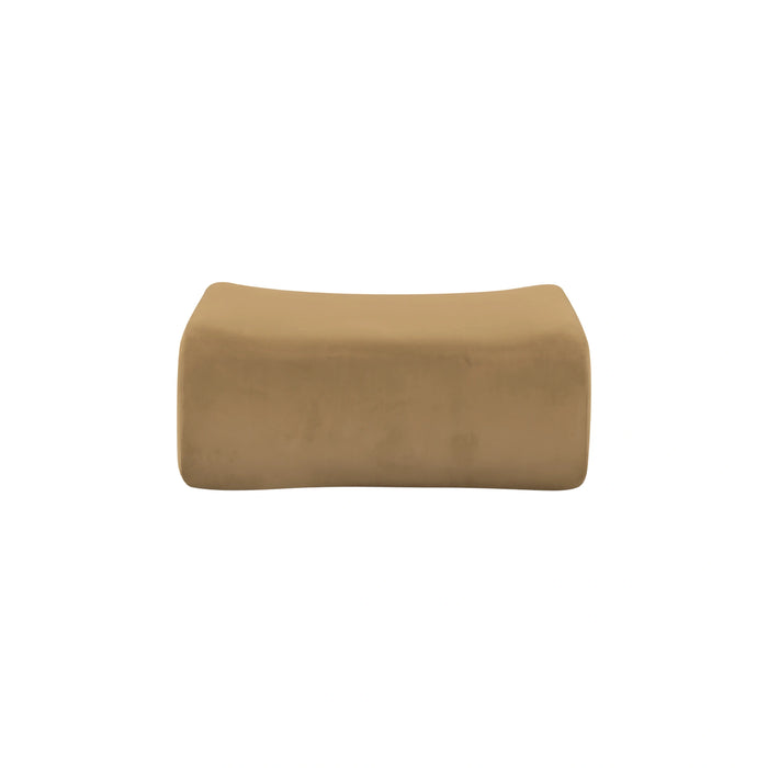 Zenith Latte Brown Performance Velvet Ottoman