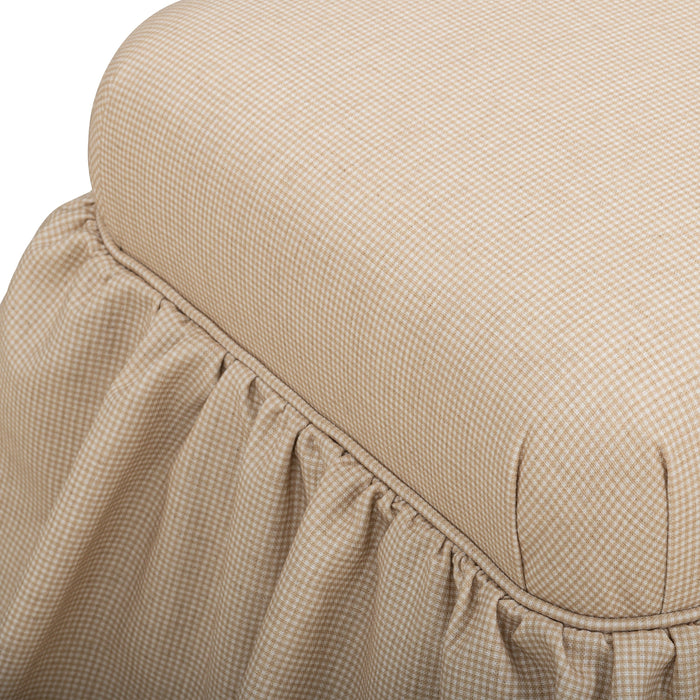Gertrude Performance Linen Skirted Ottoman
